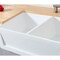 Gourmetier GKFA331810SQD Solid Surface Double Bowl Farmhouse Kitchen Sink, White GKFA331810SQD - alternate 2
